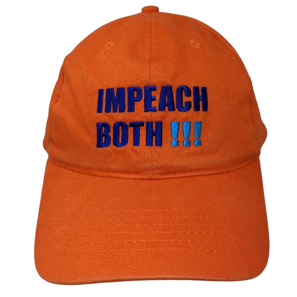 Impeach Both Strapback Baseball Cap Orange Orange One Size AMC Deluxe Headwear